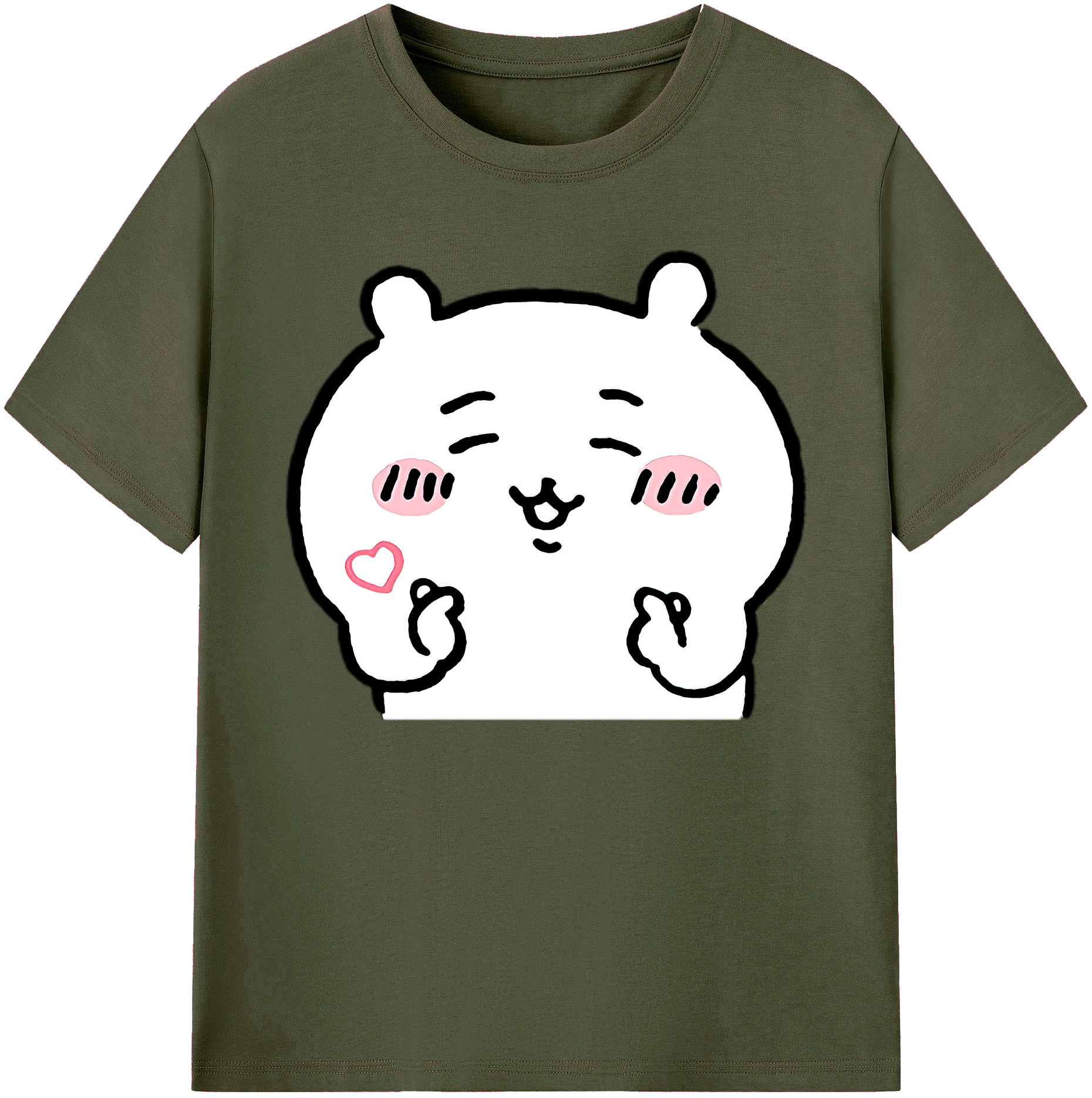 （画像用） ちいかわ ちいかわ Chii-kawa chiikawa 綿100％ メンズ半袖Tシャツ｜肌触りやわらか＆通気性